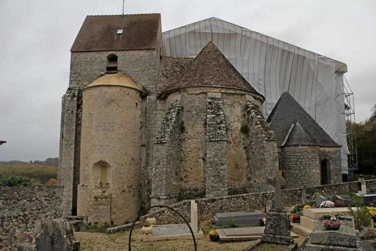 Église Saint-Gilles-et-de-l'Assomption [Rochefort-en-Yvelines - 78522] : Église de Rochefort-en-Yvelines, vue depuis le sud