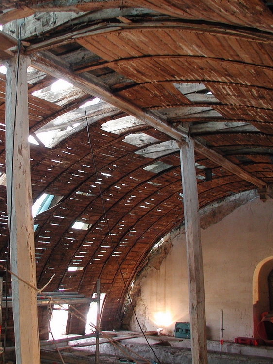 Église Saint-Cyr-et-Sainte-Julitte [Vézannes - 89445] : Contreventement avec lierne en sous-faîtage de la charpente ouest de la nef