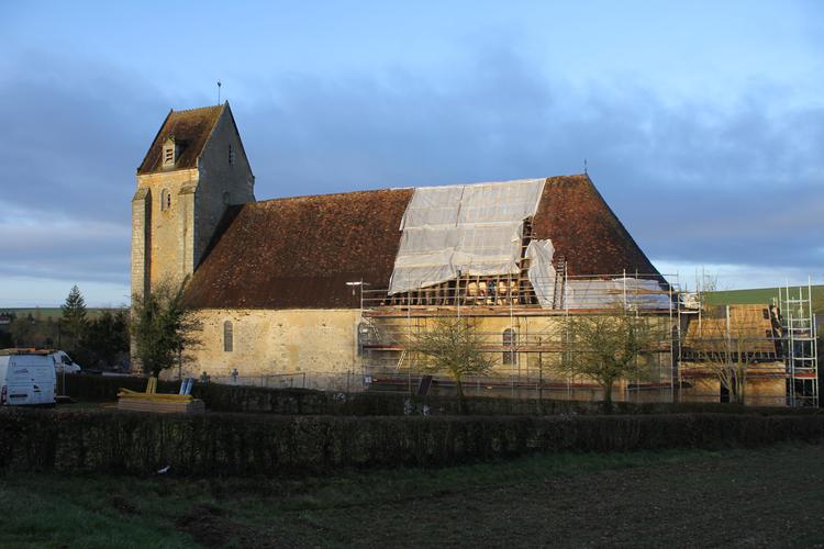 Église Sainte-Céronne [Sainte-Céronne-lès-Mortagne - 61373] : Vue d’ensemble depuis l’ouest