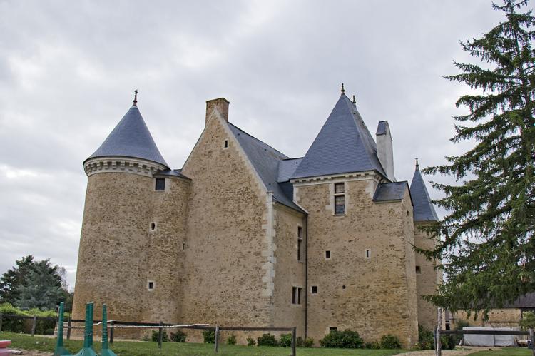 Manoir de la Beunèche [Roézé-sur-Sarthe - 72253] : Vue générale depuis le nord-est