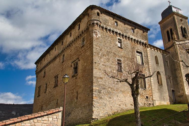 Château de Saint-Geniez de Bertrand [Saint-Georges-de-Luzençon - 12225] : Vue générale depuis l’ouest